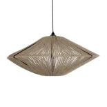 GLOBOSTAR® OVNI 205-0029 Boho Κρεμαστό Φωτιστικό Οροφής με Ντουί 1 x E27 AC 220-240V IP20 - Μπεζ - M60 x Π60 x Υ29cm