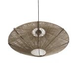 GLOBOSTAR® OVNI 205-0029 Boho Κρεμαστό Φωτιστικό Οροφής με Ντουί 1 x E27 AC 220-240V IP20 - Μπεζ - M60 x Π60 x Υ29cm