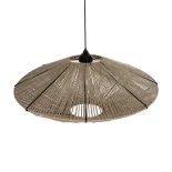 GLOBOSTAR® OVNI 205-0029 Boho Κρεμαστό Φωτιστικό Οροφής με Ντουί 1 x E27 AC 220-240V IP20 - Μπεζ - M60 x Π60 x Υ29cm