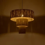 GLOBOSTAR® COROIN 205-0035 Boho Κρεμαστό Φωτιστικό Οροφής με Ντουί 1 x E27 AC 220-240V IP20 - Μπεζ - M70 x Π70 x Υ64cm