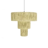 GLOBOSTAR® COROIN 205-0035 Boho Κρεμαστό Φωτιστικό Οροφής με Ντουί 1 x E27 AC 220-240V IP20 - Μπεζ - M70 x Π70 x Υ64cm