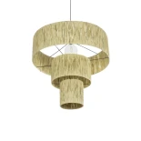 GLOBOSTAR® COROIN 205-0035 Boho Κρεμαστό Φωτιστικό Οροφής με Ντουί 1 x E27 AC 220-240V IP20 - Μπεζ - M70 x Π70 x Υ64cm