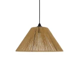 GLOBOSTAR® HATA  205-0036 Boho Κρεμαστό Φωτιστικό Οροφής με Ντουί 1 x E27 AC 220-240V IP20 - Μπεζ - M35 x Π35 x Υ21cm