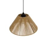GLOBOSTAR® HATA  205-0036 Boho Κρεμαστό Φωτιστικό Οροφής με Ντουί 1 x E27 AC 220-240V IP20 - Μπεζ - M35 x Π35 x Υ21cm