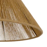 GLOBOSTAR® HATA  205-0036 Boho Κρεμαστό Φωτιστικό Οροφής με Ντουί 1 x E27 AC 220-240V IP20 - Μπεζ - M35 x Π35 x Υ21cm