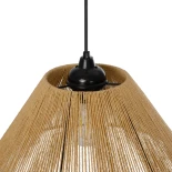 GLOBOSTAR® HATA  205-0036 Boho Κρεμαστό Φωτιστικό Οροφής με Ντουί 1 x E27 AC 220-240V IP20 - Μπεζ - M35 x Π35 x Υ21cm