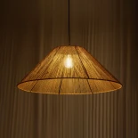 GLOBOSTAR® HATA 205-0037 Boho Κρεμαστό Φωτιστικό Οροφής με Ντουί 1 x E27 AC 220-240V IP20 - Μπεζ - M60 x Π60 x Υ27cm