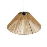 GLOBOSTAR® HATA 205-0037 Boho Κρεμαστό Φωτιστικό Οροφής με Ντουί 1 x E27 AC 220-240V IP20 - Μπεζ - M60 x Π60 x Υ27cm