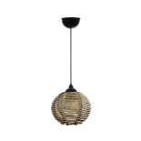 GLOBOSTAR® JUTTI 205-0041 Boho Κρεμαστό Φωτιστικό Οροφής με Ντουί 1 x E27 AC 220-240V IP20 - Μπεζ - M20 x Π20 x Υ18cm