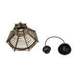 GLOBOSTAR® JUTTI 205-0042 Boho Κρεμαστό Φωτιστικό Οροφής με Ντουί 1 x E27 AC 220-240V IP20 - Μπεζ - M26 x Π26 x Υ15cm