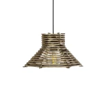 GLOBOSTAR® JUTTI 205-0042 Boho Κρεμαστό Φωτιστικό Οροφής με Ντουί 1 x E27 AC 220-240V IP20 - Μπεζ - M26 x Π26 x Υ15cm