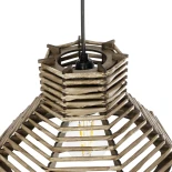 GLOBOSTAR® JUTTI 205-0042 Boho Κρεμαστό Φωτιστικό Οροφής με Ντουί 1 x E27 AC 220-240V IP20 - Μπεζ - M26 x Π26 x Υ15cm