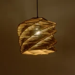 GLOBOSTAR® HUSLE 205-0045 Boho Κρεμαστό Φωτιστικό Οροφής με Ντουί 1 x E27 AC 220-240V IP20 - Μπεζ - M31 x Π31 x Υ28cm