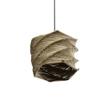 GLOBOSTAR® HUSLE 205-0045 Boho Κρεμαστό Φωτιστικό Οροφής με Ντουί 1 x E27 AC 220-240V IP20 - Μπεζ - M31 x Π31 x Υ28cm