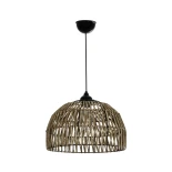 GLOBOSTAR® ARANCIA 205-0047 Boho Κρεμαστό Φωτιστικό Οροφής με Ντουί 1 x E27 AC 220-240V IP20 - Μπεζ - M35 x Π35 x Υ26cm