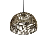 GLOBOSTAR® ARANCIA 205-0047 Boho Κρεμαστό Φωτιστικό Οροφής με Ντουί 1 x E27 AC 220-240V IP20 - Μπεζ - M35 x Π35 x Υ26cm