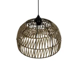 GLOBOSTAR® ARANCIA 205-0047 Boho Κρεμαστό Φωτιστικό Οροφής με Ντουί 1 x E27 AC 220-240V IP20 - Μπεζ - M35 x Π35 x Υ26cm