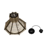GLOBOSTAR® JUTTI 205-0051 Boho Κρεμαστό Φωτιστικό Οροφής με Ντουί 1 x E27 AC 220-240V IP20 - Καφέ- M40 x Π40 x Υ26cm