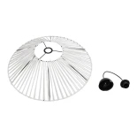 GLOBOSTAR® JAPAN 205-0053 Boho Κρεμαστό Φωτιστικό Οροφής με Ντουί 1 x E27 AC 220-240V IP20 - Λευκό - M60 x Π60 x Υ20cm