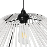 GLOBOSTAR® JAPAN 205-0053 Boho Κρεμαστό Φωτιστικό Οροφής με Ντουί 1 x E27 AC 220-240V IP20 - Λευκό - M60 x Π60 x Υ20cm