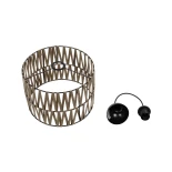 GLOBOSTAR® MARS 205-0054 Boho Κρεμαστό Φωτιστικό Οροφής με Ντουί 1 x E27 AC 220-240V IP20 - Μπεζ - M30 x Π30 x 24cm