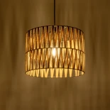 GLOBOSTAR® MARS 205-0054 Boho Κρεμαστό Φωτιστικό Οροφής με Ντουί 1 x E27 AC 220-240V IP20 - Μπεζ - M30 x Π30 x 24cm