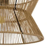 GLOBOSTAR® UPCONE 205-0055 Boho Κρεμαστό Φωτιστικό Οροφής με Ντουί 1 x E27 AC 220-240V IP20 - Μπεζ - M30 x Π30 x 21cm