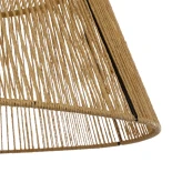 GLOBOSTAR® UPCONE 205-0056 Boho Κρεμαστό Φωτιστικό Οροφής με Ντουί 1 x E27 AC 220-240V IP20 - Μπεζ - M50 x Π50 x 43cm