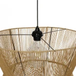 GLOBOSTAR® UPCONE 205-0056 Boho Κρεμαστό Φωτιστικό Οροφής με Ντουί 1 x E27 AC 220-240V IP20 - Μπεζ - M50 x Π50 x 43cm