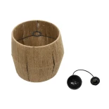 GLOBOSTAR® CONE 205-0057 Boho Κρεμαστό Φωτιστικό Οροφής με Ντουί 1 x E27 AC 220-240V IP20 - Μπεζ - M38 x Π38 x 34cm
