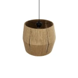 GLOBOSTAR® CONE 205-0057 Boho Κρεμαστό Φωτιστικό Οροφής με Ντουί 1 x E27 AC 220-240V IP20 - Μπεζ - M38 x Π38 x 34cm