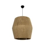 GLOBOSTAR® CONE 205-0058 Boho Κρεμαστό Φωτιστικό Οροφής με Ντουί 1 x E27 AC 220-240V IP20 - Μπεζ - M55 x Π55 x 50cm