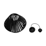 GLOBOSTAR® NUI 205-0061 Boho Κρεμαστό Φωτιστικό Οροφής με Ντουί 1 x E27 AC 220-240V IP20 - Μαύρο - M36 x Π36 x Υ27cm