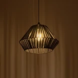 GLOBOSTAR® NUI 205-0061 Boho Κρεμαστό Φωτιστικό Οροφής με Ντουί 1 x E27 AC 220-240V IP20 - Μαύρο - M36 x Π36 x Υ27cm