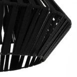 GLOBOSTAR® NUI 205-0061 Boho Κρεμαστό Φωτιστικό Οροφής με Ντουί 1 x E27 AC 220-240V IP20 - Μαύρο - M36 x Π36 x Υ27cm