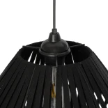 GLOBOSTAR® NUI 205-0061 Boho Κρεμαστό Φωτιστικό Οροφής με Ντουί 1 x E27 AC 220-240V IP20 - Μαύρο - M36 x Π36 x Υ27cm