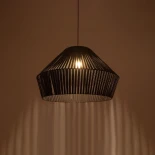 GLOBOSTAR® NUI 205-0062 Boho Κρεμαστό Φωτιστικό Οροφής με Ντουί 1 x E27 AC 220-240V IP20 - Μαύρο - M60 x Π60 x Υ41cm