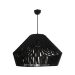 GLOBOSTAR® NUI 205-0062 Boho Κρεμαστό Φωτιστικό Οροφής με Ντουί 1 x E27 AC 220-240V IP20 - Μαύρο - M60 x Π60 x Υ41cm