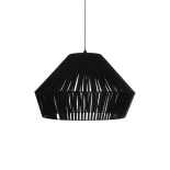 GLOBOSTAR® NUI 205-0062 Boho Κρεμαστό Φωτιστικό Οροφής με Ντουί 1 x E27 AC 220-240V IP20 - Μαύρο - M60 x Π60 x Υ41cm