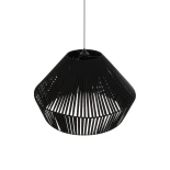 GLOBOSTAR® NUI 205-0062 Boho Κρεμαστό Φωτιστικό Οροφής με Ντουί 1 x E27 AC 220-240V IP20 - Μαύρο - M60 x Π60 x Υ41cm