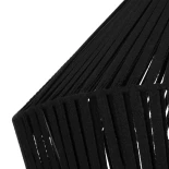 GLOBOSTAR® NUI 205-0062 Boho Κρεμαστό Φωτιστικό Οροφής με Ντουί 1 x E27 AC 220-240V IP20 - Μαύρο - M60 x Π60 x Υ41cm