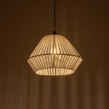 GLOBOSTAR® NUI 205-0063 Boho Κρεμαστό Φωτιστικό Οροφής με Ντουί 1 x E27 AC 220-240V IP20 - Λευκό - M36 x Π36 x Υ27cm