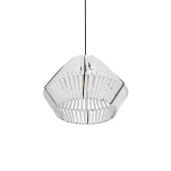 GLOBOSTAR® NUI 205-0063 Boho Κρεμαστό Φωτιστικό Οροφής με Ντουί 1 x E27 AC 220-240V IP20 - Λευκό - M36 x Π36 x Υ27cm