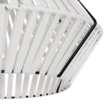 GLOBOSTAR® NUI 205-0063 Boho Κρεμαστό Φωτιστικό Οροφής με Ντουί 1 x E27 AC 220-240V IP20 - Λευκό - M36 x Π36 x Υ27cm