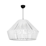 GLOBOSTAR® NUI 205-0064 Boho Κρεμαστό Φωτιστικό Οροφής με Ντουί 1 x E27 AC 220-240V IP20 - Λευκό - M60 x Π60 x Υ41cm