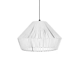 GLOBOSTAR® NUI 205-0064 Boho Κρεμαστό Φωτιστικό Οροφής με Ντουί 1 x E27 AC 220-240V IP20 - Λευκό - M60 x Π60 x Υ41cm