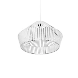 GLOBOSTAR® NUI 205-0064 Boho Κρεμαστό Φωτιστικό Οροφής με Ντουί 1 x E27 AC 220-240V IP20 - Λευκό - M60 x Π60 x Υ41cm
