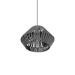 GLOBOSTAR® NUI 205-0065 Boho Κρεμαστό Φωτιστικό Οροφής με Ντουί 1 x E27 AC 220-240V IP20 - Γκρι - M36 x Π36 x Υ27cm