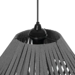 GLOBOSTAR® NUI 205-0065 Boho Κρεμαστό Φωτιστικό Οροφής με Ντουί 1 x E27 AC 220-240V IP20 - Γκρι - M36 x Π36 x Υ27cm