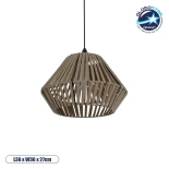 GLOBOSTAR® NUI 205-0067 Boho Κρεμαστό Φωτιστικό Οροφής με Ντουί 1 x E27 AC 220-240V IP20 - Μπεζ - M36 x Π36 x Υ27cm